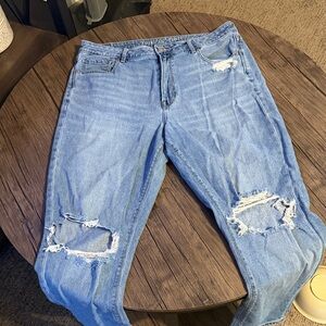 American Eagle Outfitters Light Blue Distressed Jeans